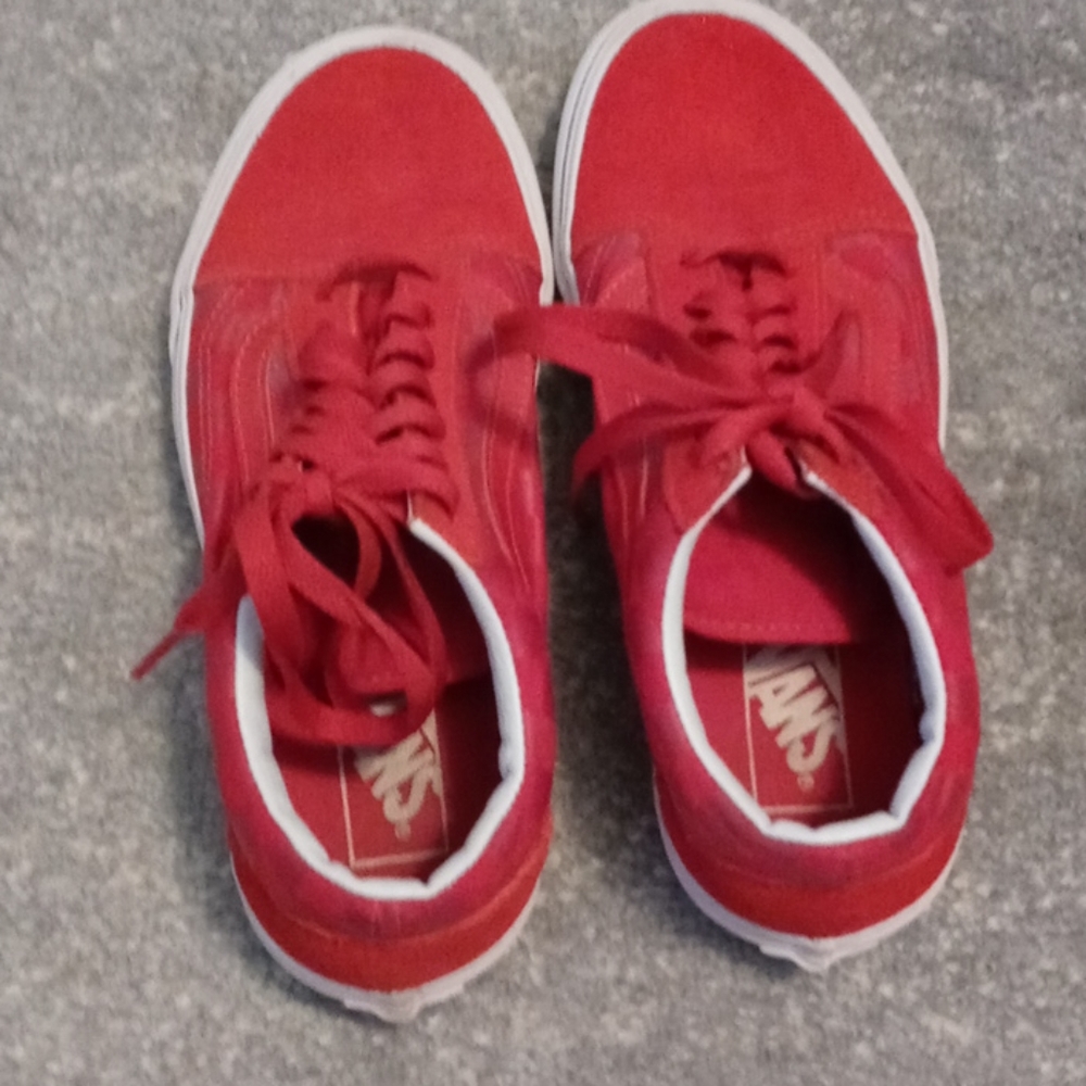 Red Vans size 7.5 woman's